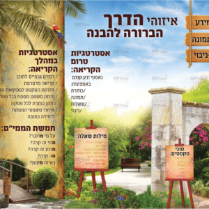 פוסטר ‘איזוהי הדרך להבנה + טרום קריאה’ | עין טובה
