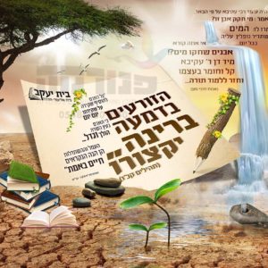 פוסטר ‘הזורעים בדמעה’ מדרש אבנים שחקו מים