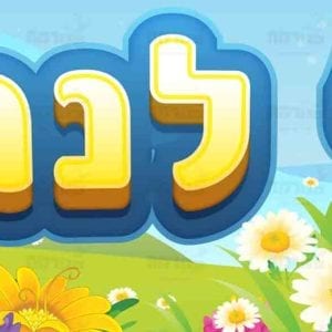 פוסטר ‘שלום כתה א בנים’ עם ברוכים הבאים