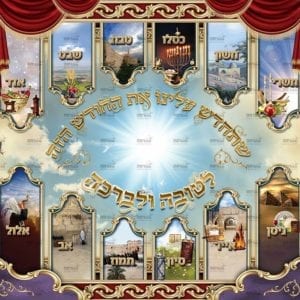 פוסטר ‘חודשי השנה מפואר’ ריבועי