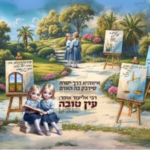 פוסטר ‘עין טובה’ עם ילדות וכני ציור | סדרה מחודשת