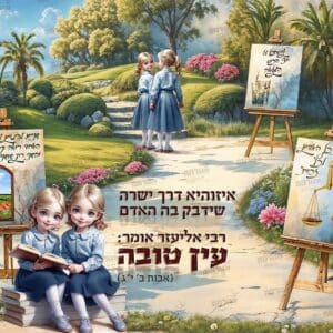 פוסטר ‘עין טובה’ עם ילדות וכני ציור | סדרה מחודשת