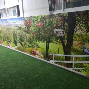 רקע נוף שדות ומטעים בשמיטה לחצר