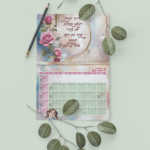 Mock up of hand drawn calendar