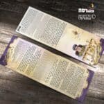 A4 to A5 brochure mockup with cover and content pages on wooden background