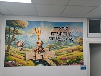 עיצוב קירות בתלמוד תורה, ראשון לציון - פנורמה מהשטח, פרק 2