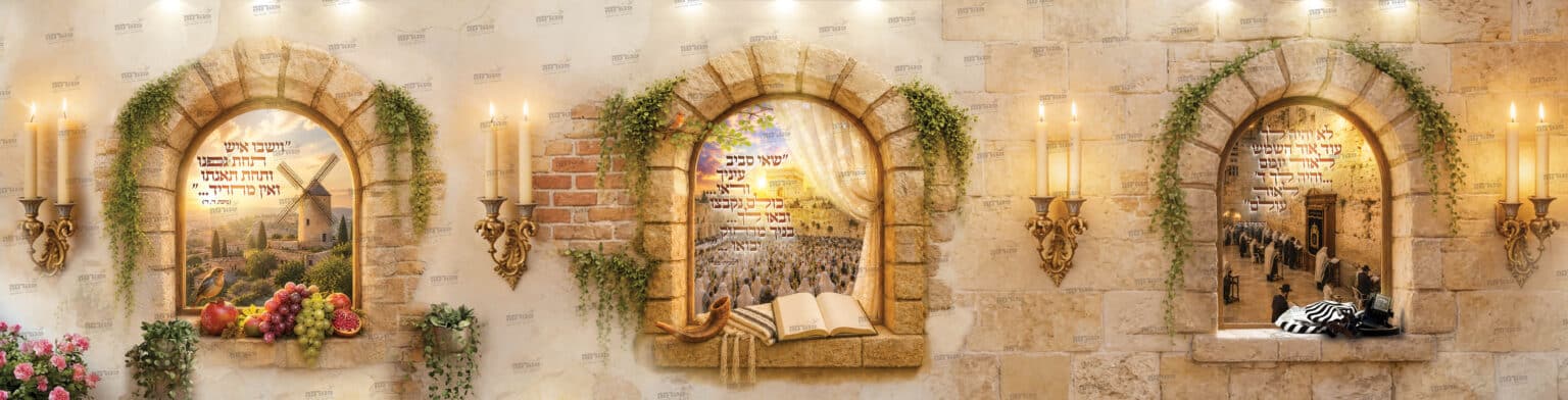 עיצוב קירות בית ספר, בני ברק - פנורמה מהשטח, פרק 13