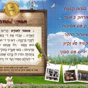 מזמור לתודה (קורונה) B2020
